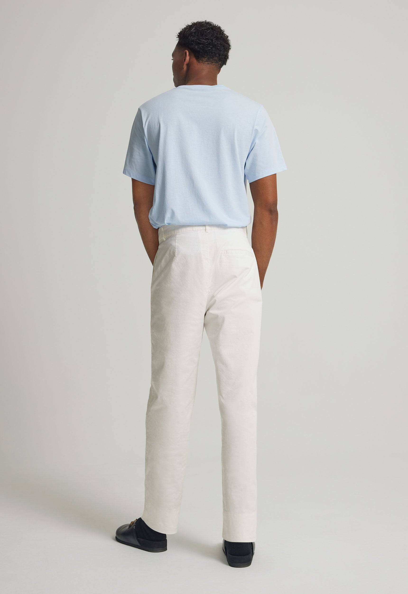 Jac+Jack THEO COTTON TWILL PANT in White